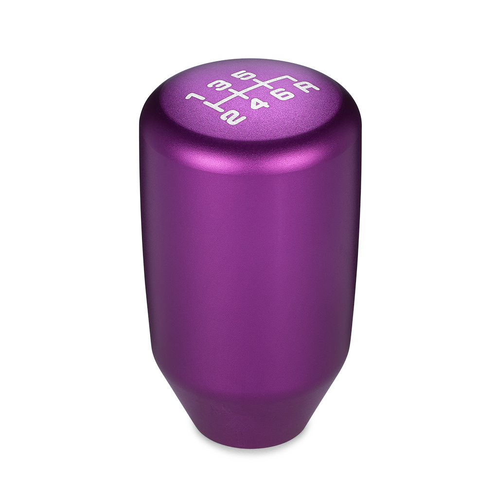 ESCO-T6 Shift Knob in satin purple anodized 6061-T6 aluminum with Honda/Acura 6-speed pattern