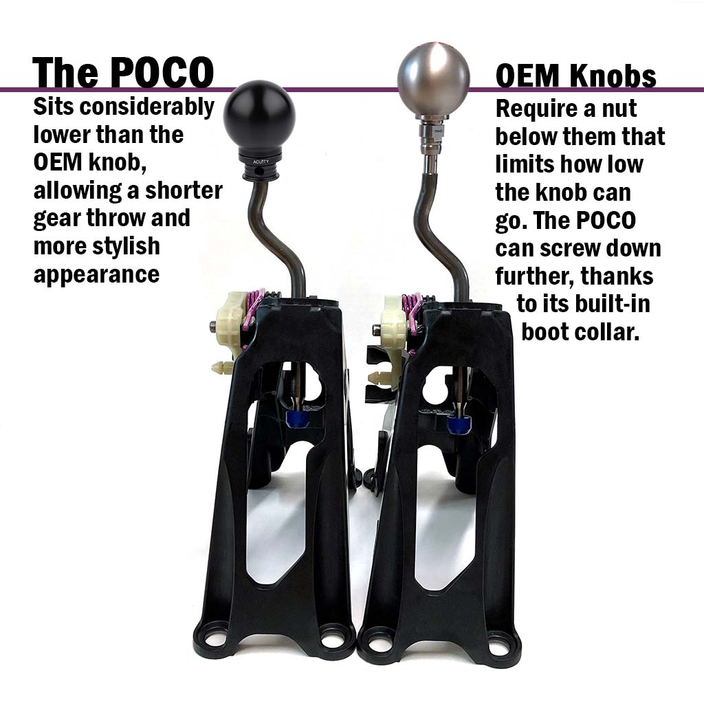 ACUiTY POCO Insulated Low-Profile Shift Knob in Black (M10X1.5)