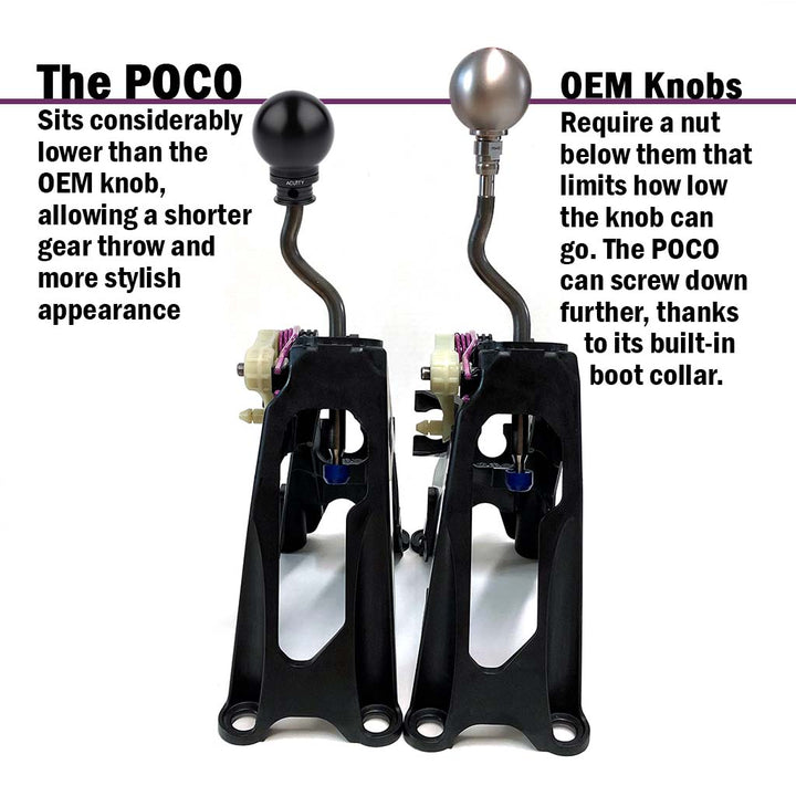ACUiTY POCO Insulated Low-Profile Shift Knob in Black (M10X1.5)