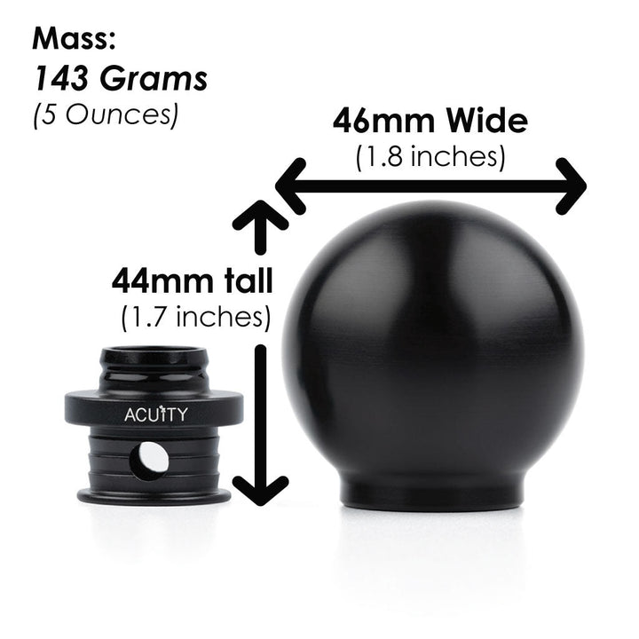 ACUiTY POCO Insulated Low-Profile Shift Knob in Black (M10X1.5)