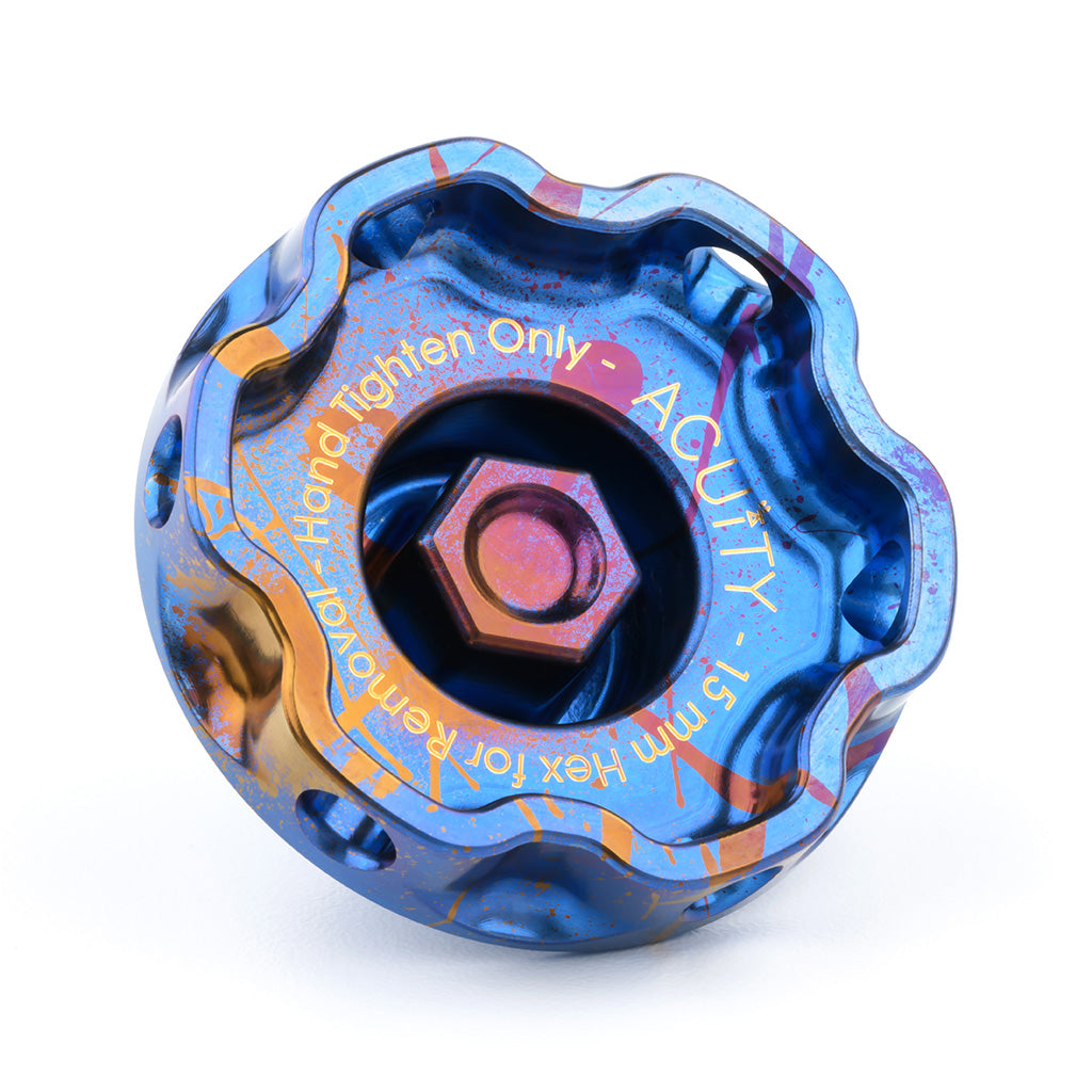 ACUITY Podium-Ti Oil Cap in Splatter Titanium Finish for Hondas/Acuras