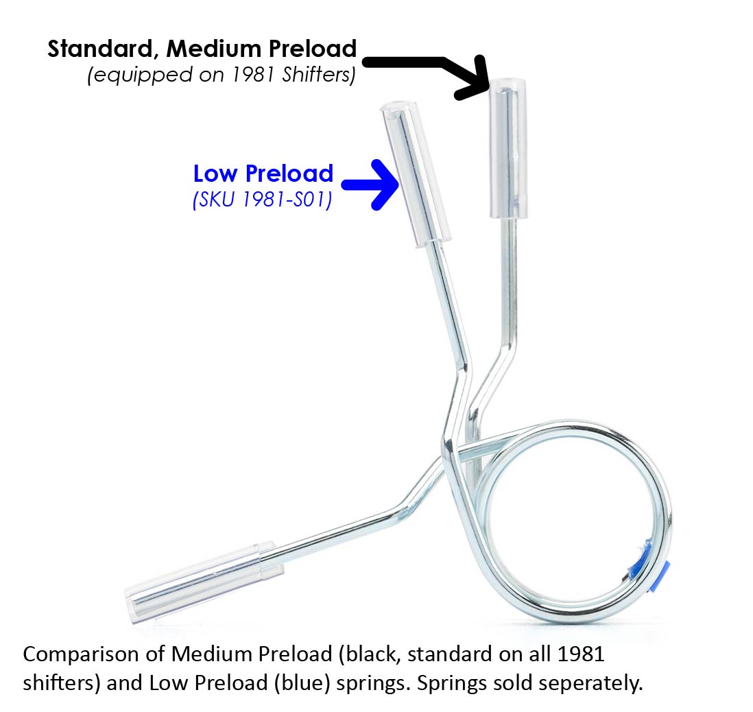 ACUITY Low Preload Centering Spring for 1981-LHD and 1981-RHD Shifters