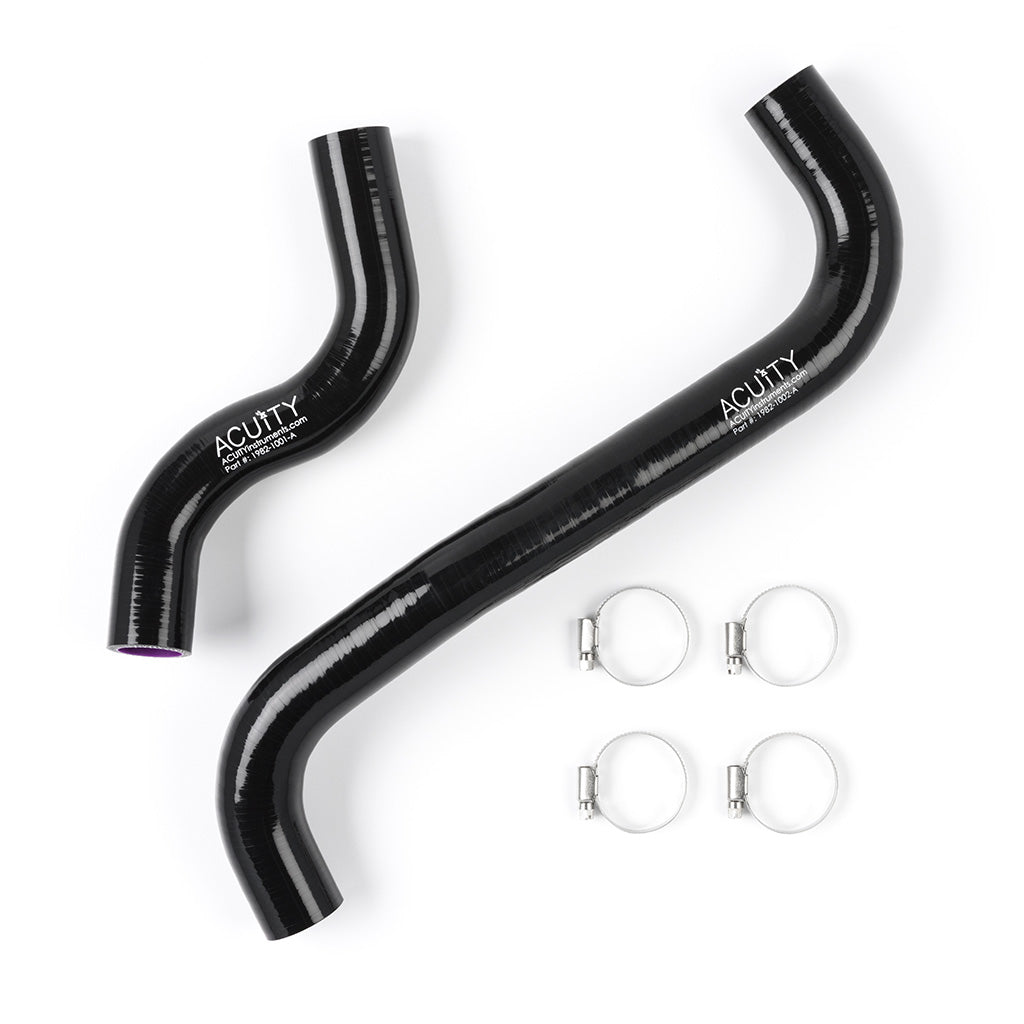 Super-Cooler Silicone Radiator Hoses for 11th Gen Honda Civic Si and 5th Gen Acura Integra, reverse-flow design with German-style clamps