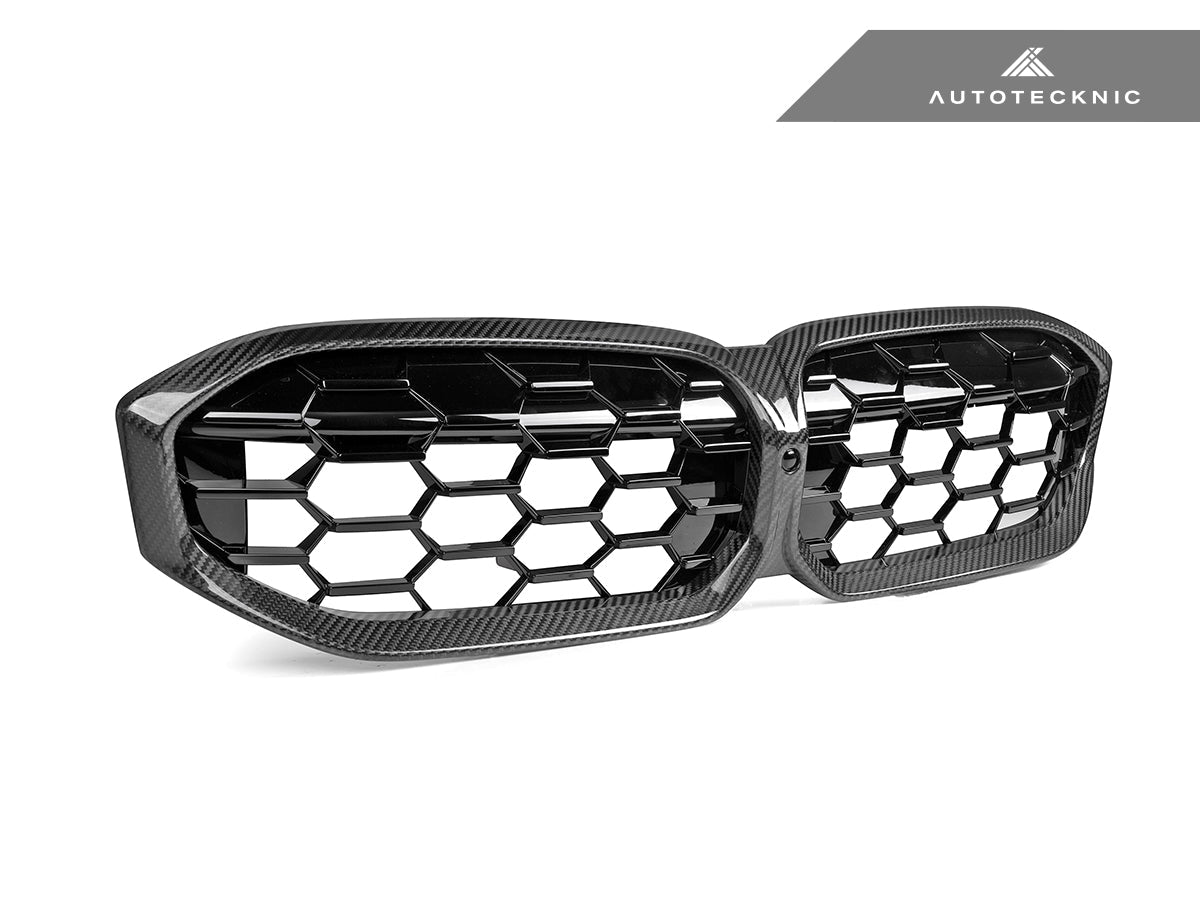 AutoTecknic Dry Carbon Fiber Honeycomb Front Grille - G20 3-Series LCI