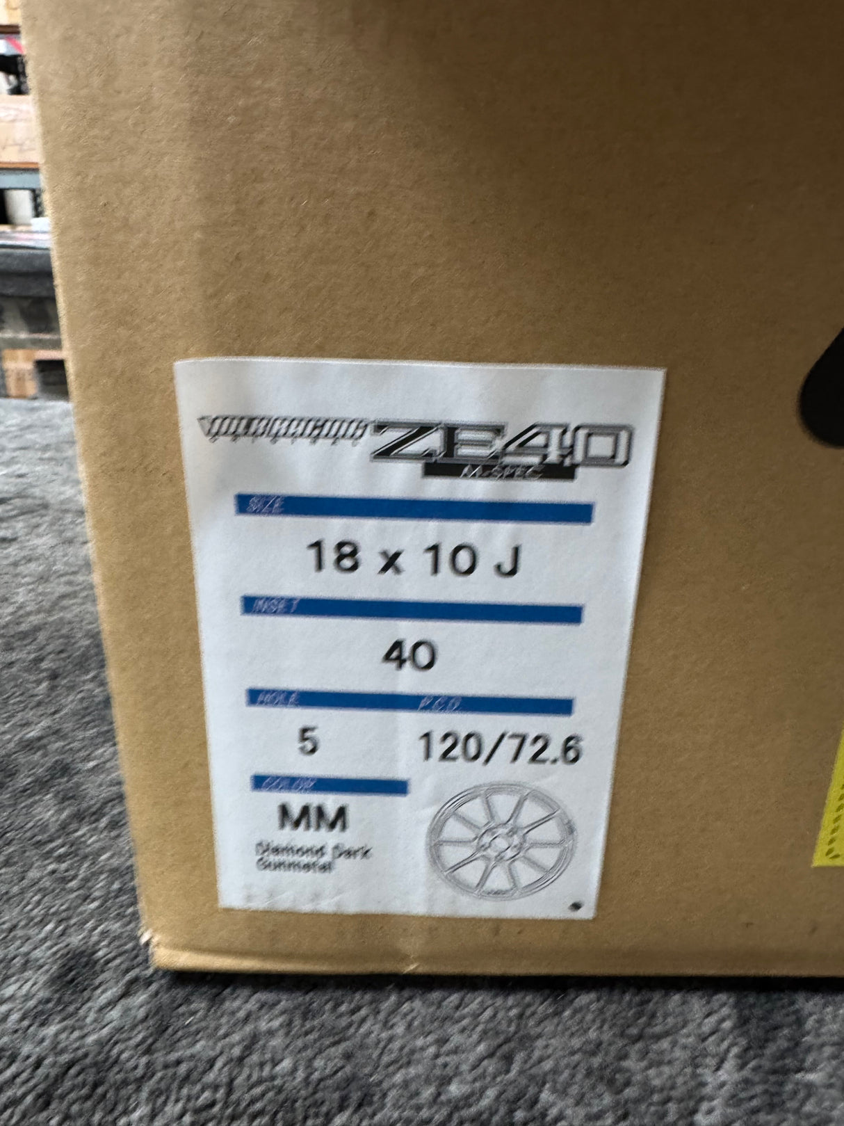 Volk Racing ZE40 M-SPEC 18x10.0 5x120 / Offset: 40 (Face 3) / Diamond Dark Gunmetal (MM) (Set of 4) *LMTLS Spec*