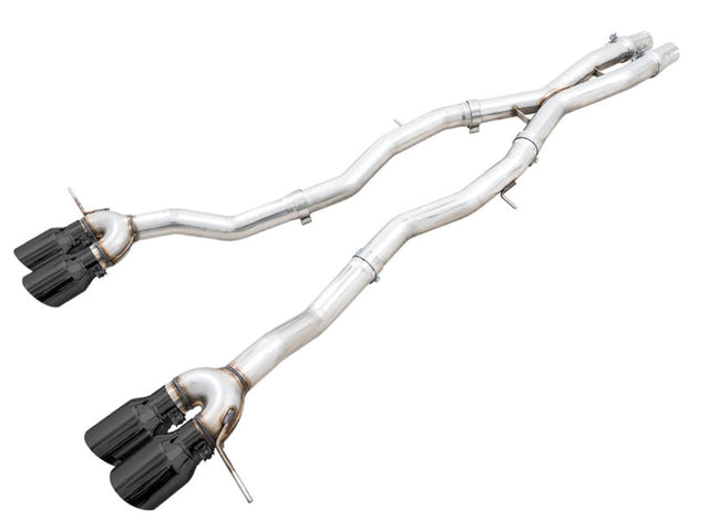 AWE Track Edition catback exhaust with diamond black tips for BMW G8X M3 and M4 models