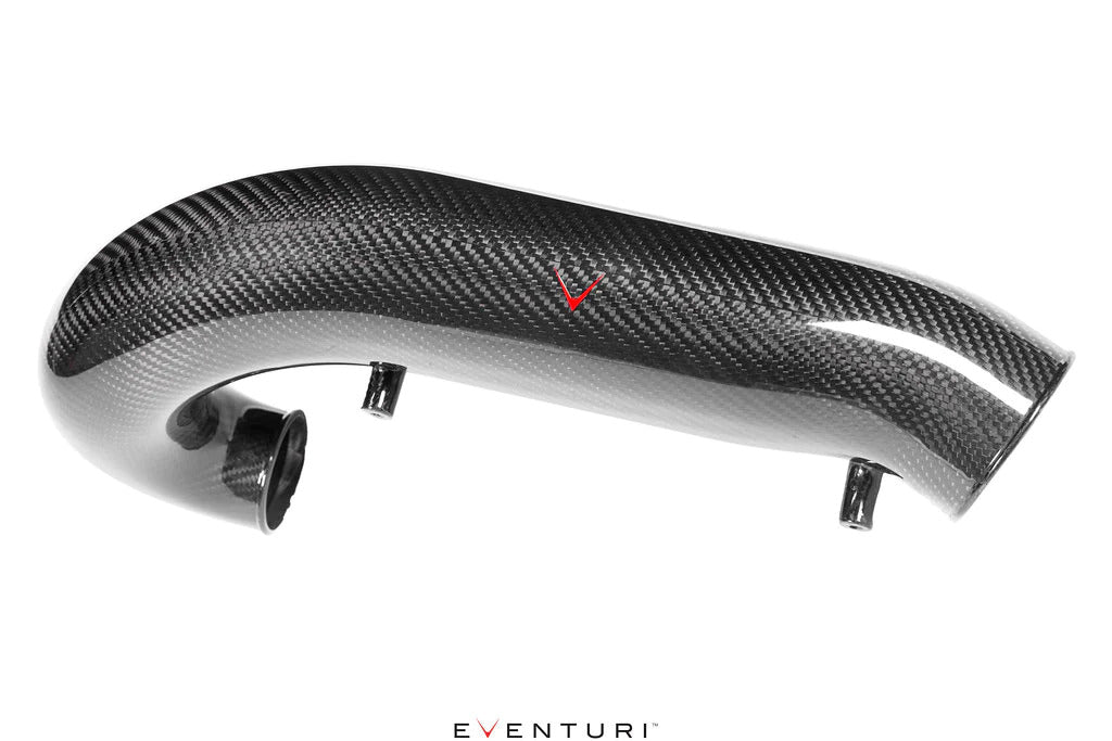 Eventuri Carbon Fiber Charge Pipe installed on 2023+ Honda Civic Type R FL5 engine bay