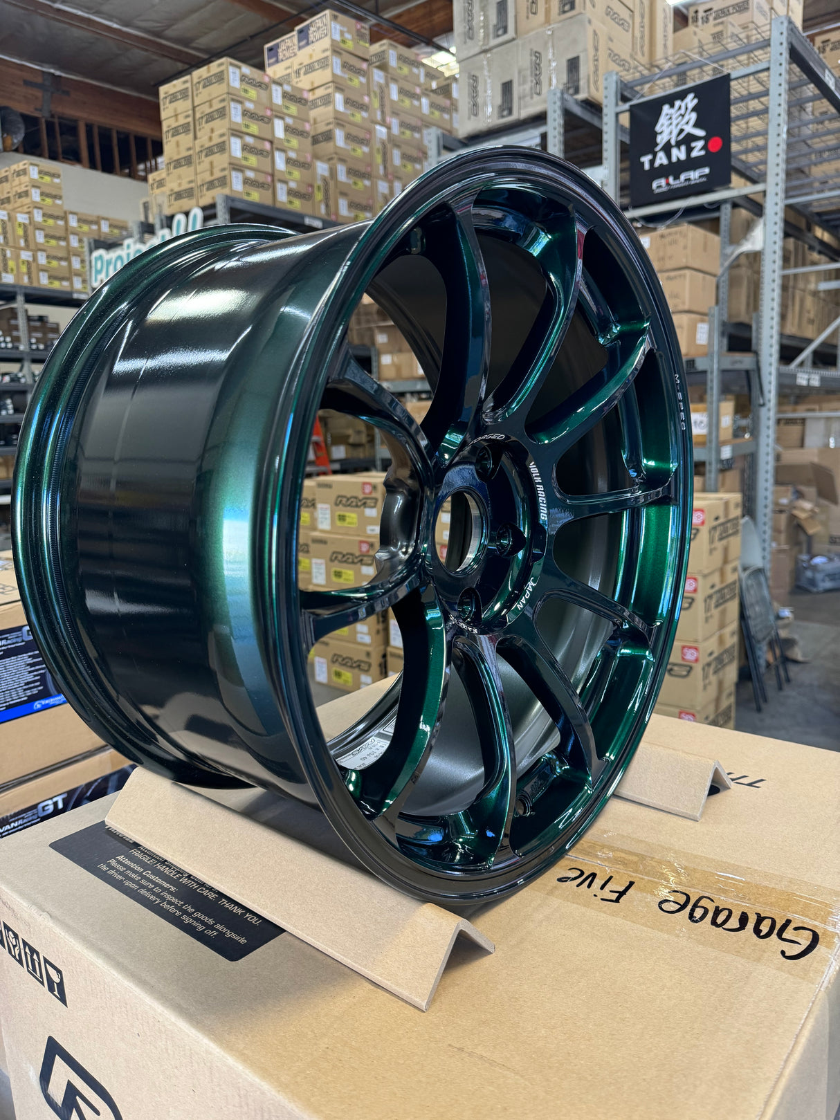 Volk Racing ZE40 M-SPEC 18x10.0 5x120 / Offset: +40 (Face 3) / Racing Green (IG) (Set of 4) *LMTLS Spec*