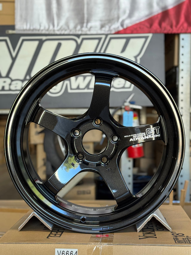 Advan GT Beyond-R Wheel (Concave-1) - 18x9.5 5x120 / Offset +45 / Racing Titanium Black (TBK) (Set of 4)