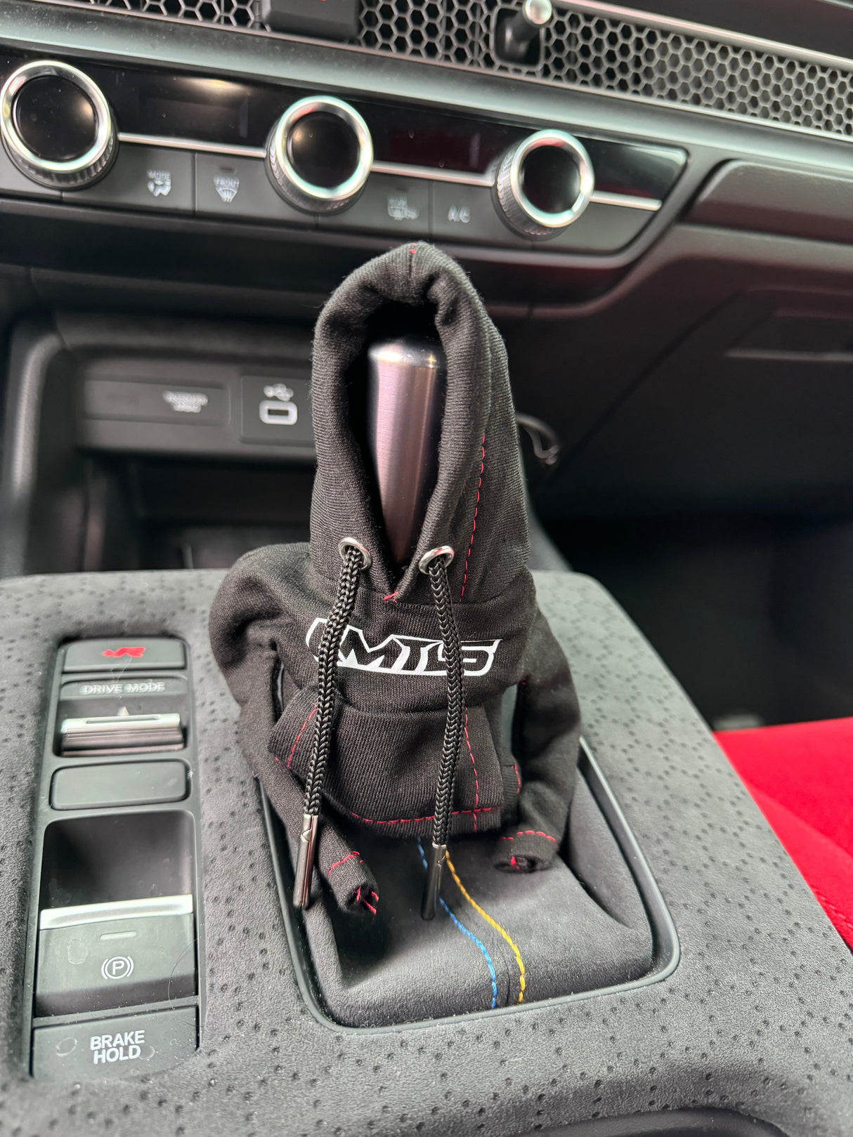 LMTLS Shifter Hoodie black and red manual transmission gear heat and cold protection