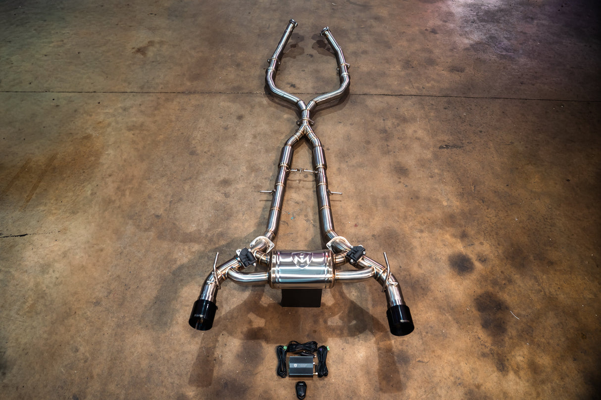 Nissan Z 400Z twin turbo V6 with Valved Sport Exhaust System and 5 inch double wall tips