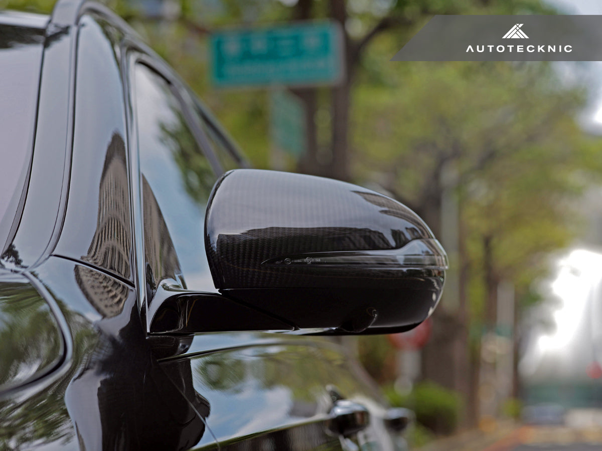 AutoTecknic Replacement Version II Dry Carbon Mirror Covers - Mercedes-Benz W205 C-Class