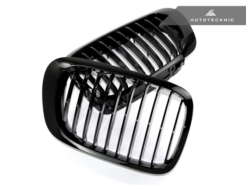 AutoTecknic Glazing Black Front Grille Set - BMW E46 3-Series Coupe Pre-Facelift | M3