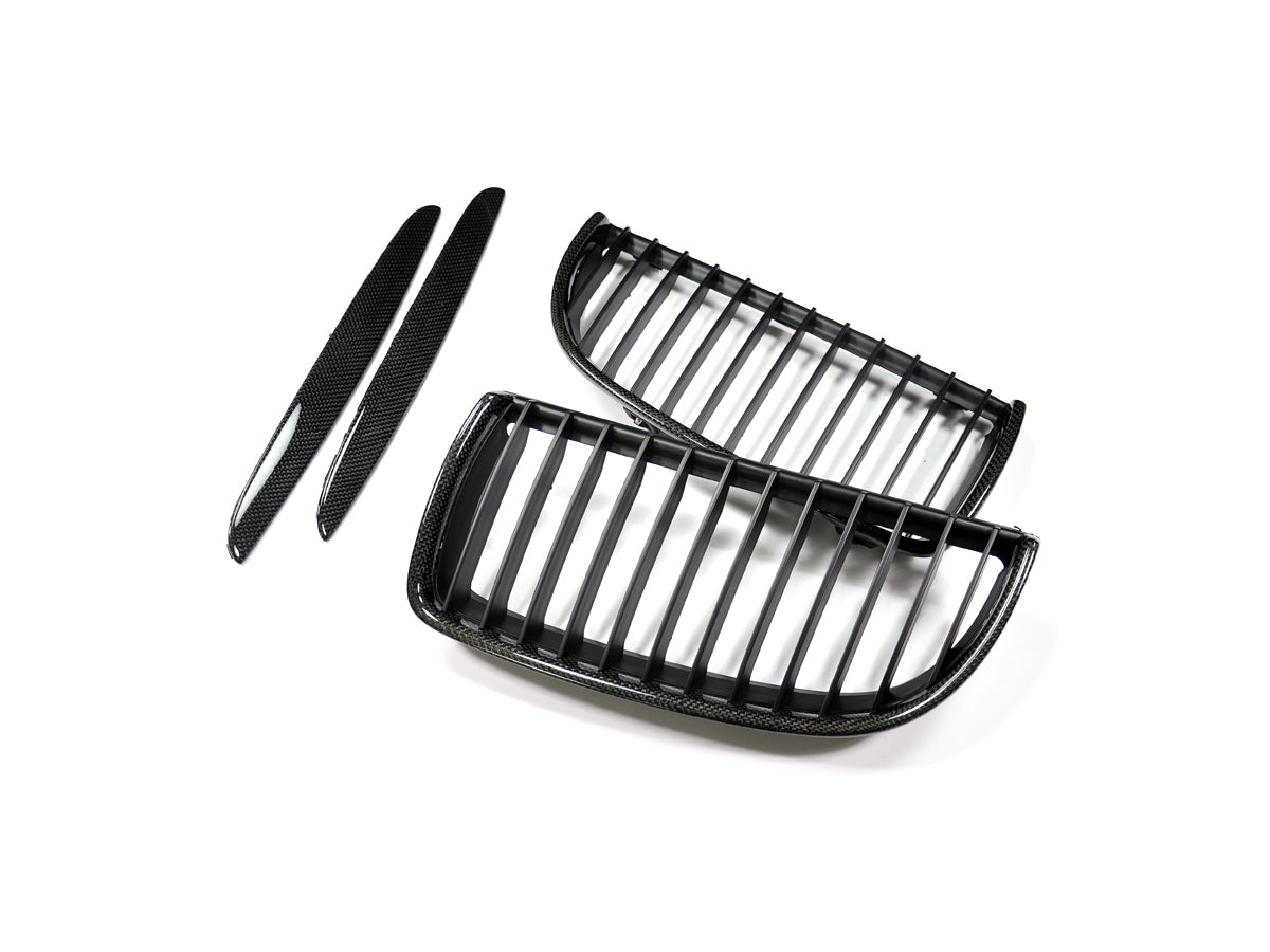AutoTecknic Carbon Fiber Front Grille Set - BMW E90 Sedan | E91 Wagon | 3-Series