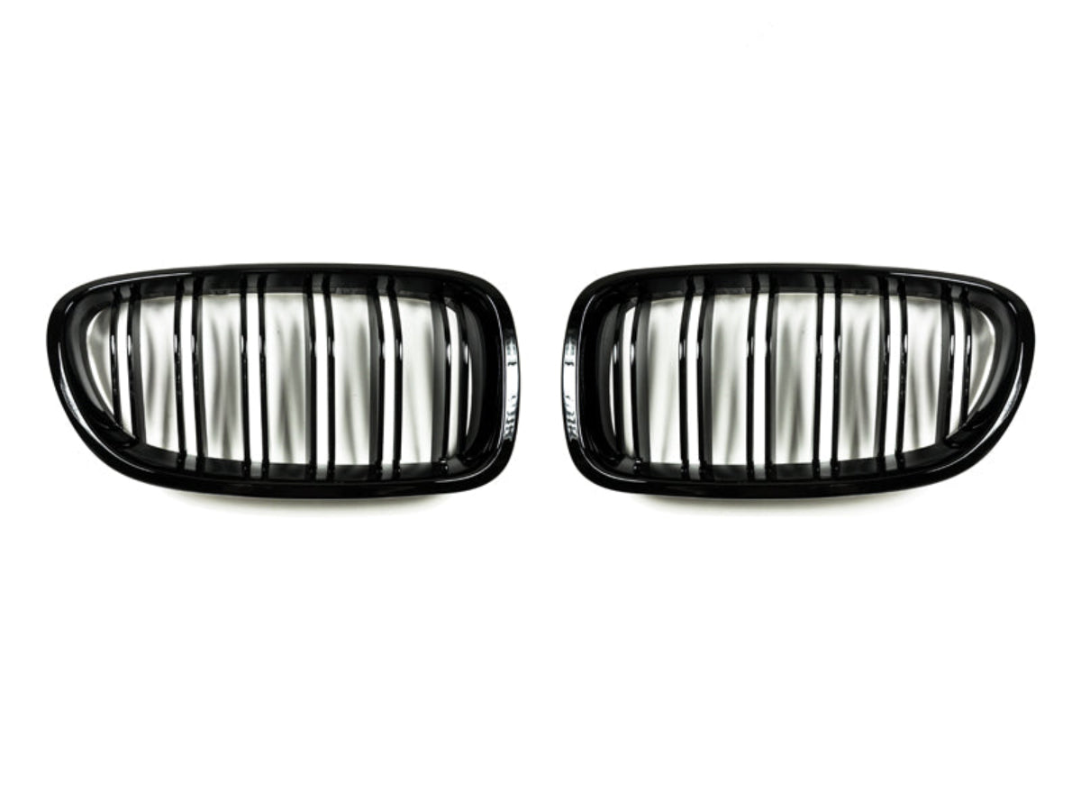 AutoTecknic Dual-Slat Glazing Black Front Grille Set - BMW F10 5-Series | M5