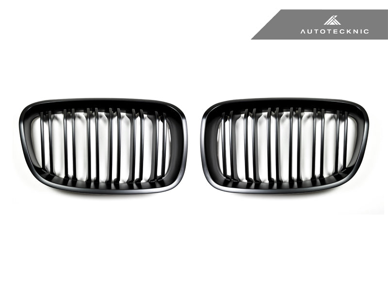 AutoTecknic Dual-Slats Stealth Black Front Grille Set - BMW F20 1-Series