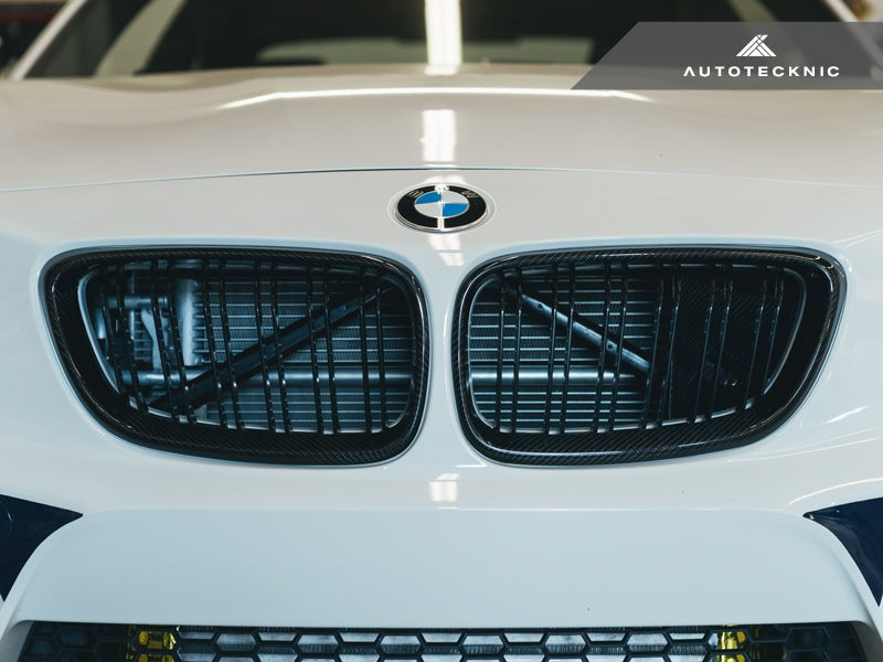 AutoTecknic Dual-Slats Carbon Fiber Front Grille Set - BMW F87 M2 | F22 2-Series