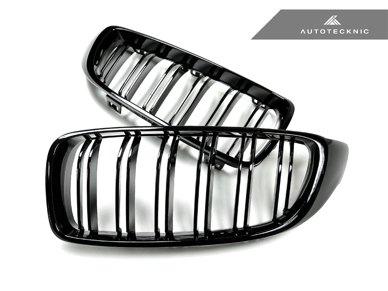 AutoTecknic Dual-Slat Glazing Black Front Grille Set - F32/ F36 4-Series | F80 M3 | F82 M4