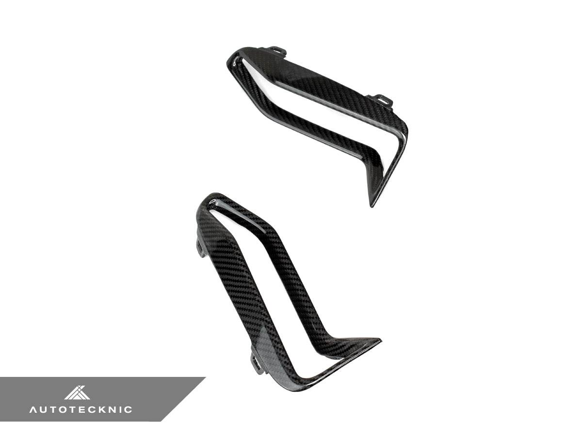 AutoTecknic Dry Carbon front bumper grille trim set for G20 M340i M-Sport Pre-LCI with high gloss finish