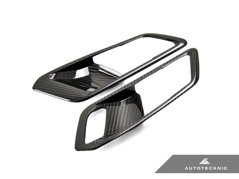 AutoTecknic Dry Carbon Interior Door Handle Trim Set - BMW G20 3-Series