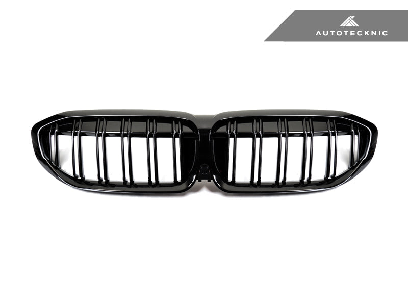 AutoTecknic Dual-Slats gloss black front grille for G20 3-Series Pre-LCI BMW