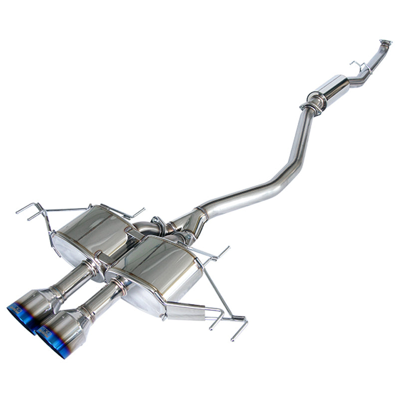 HKS LEGAMAX Sports FL5 K20C TYPE-R stainless steel exhaust system with dual blue titanium tips