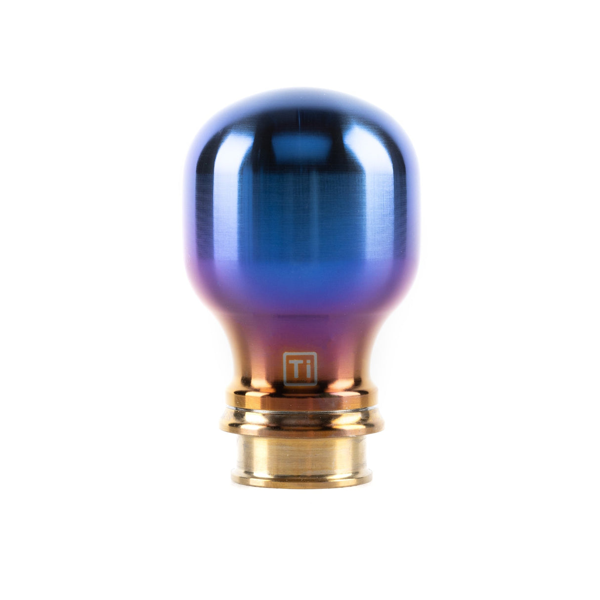 Hybrid Racing Titanium Chicane Shift Knob with stainless steel core and magnetic boot collar designed for new-generation cars