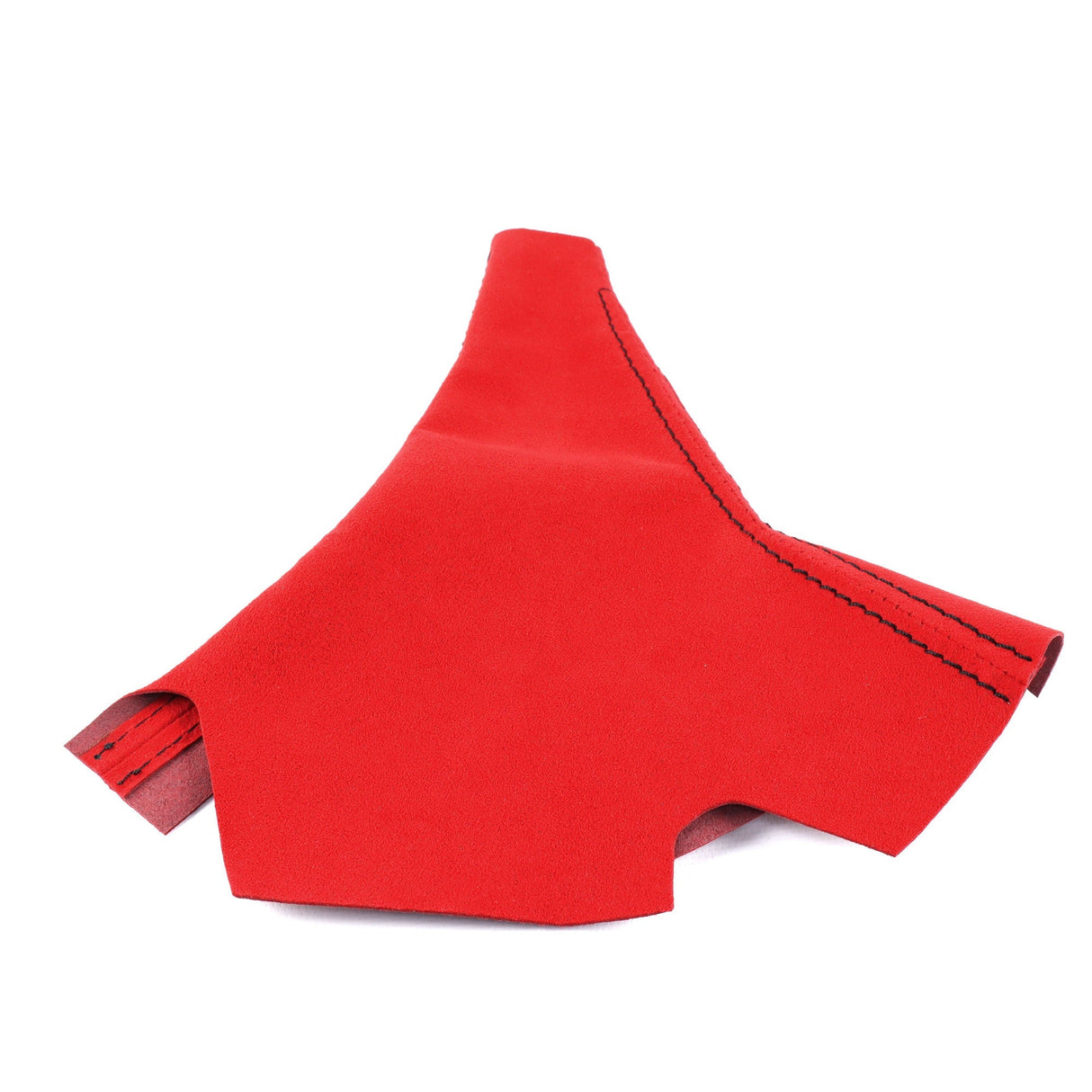 Hybrid Racing Alcantara shift boot for 13-15 Civic interior upgrade in red and black stitching