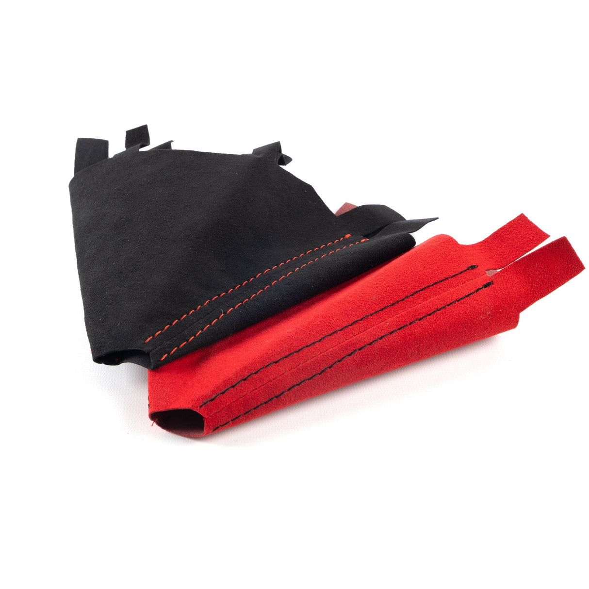 Hybrid Racing Alcantara Shift Boot for 22+ Honda Civic interior upgrade in black with red stitching