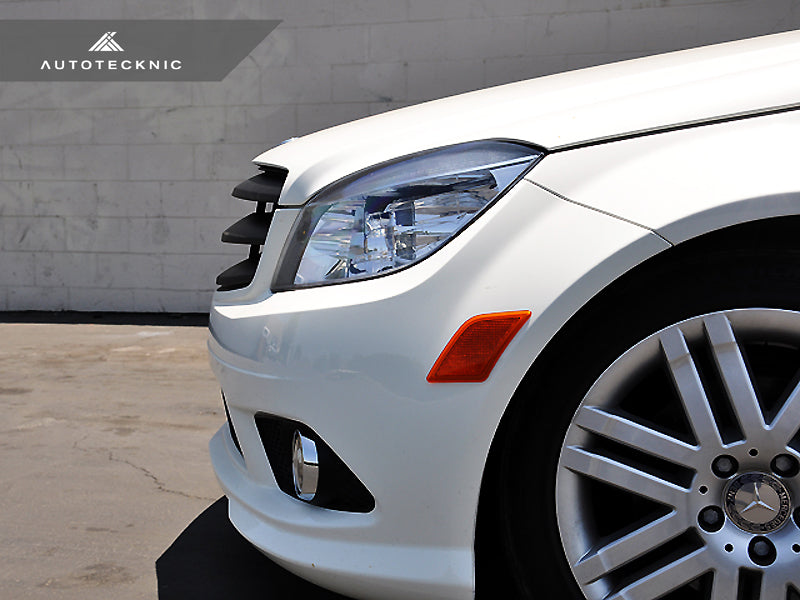 AutoTecknic Stealth Black Front Grille - Mercedes Benz W204 C-Class Sedan (2008-2013)