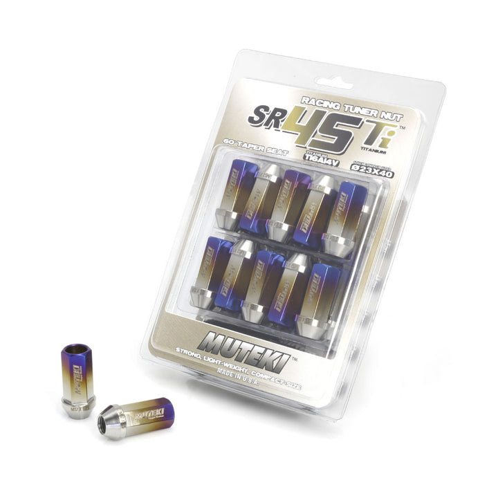 Muteki SR45Ti Burned Titanium Open End Lug Nuts (Set of 20)