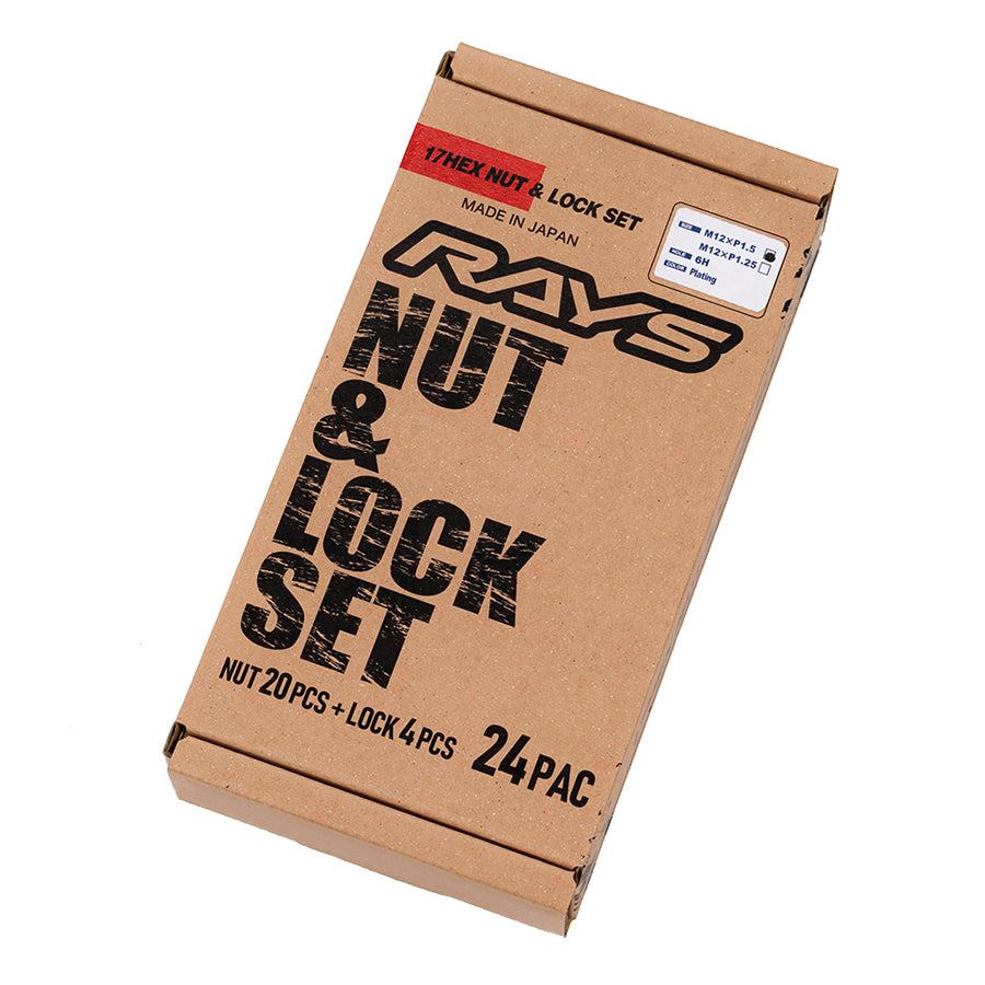 RAYS 17Hex L31 6-Hole Lock and Nut Set - Set of 24 / 12x1.50