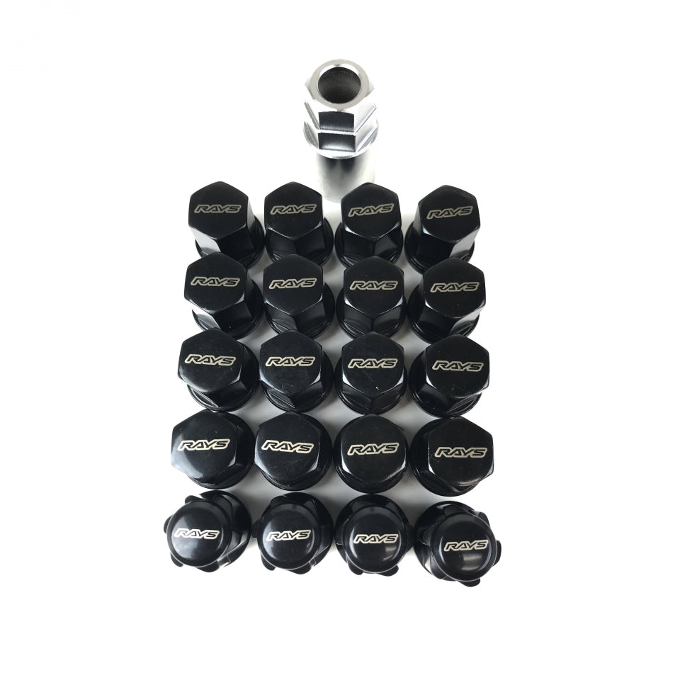 RAYS 19Hex Lock and Nut Set with 20 pieces including lug nuts and wheel locks made in Japan