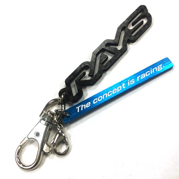 RAYS Carbon Key Holder sleek black carbon fiber key organizer with metal ring