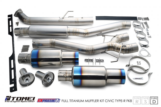 Tomei Full Titanium Expreme Ti Exhaust (Type D / Dual Muffler) for 2017-2021 Honda Civic Type R FK8
