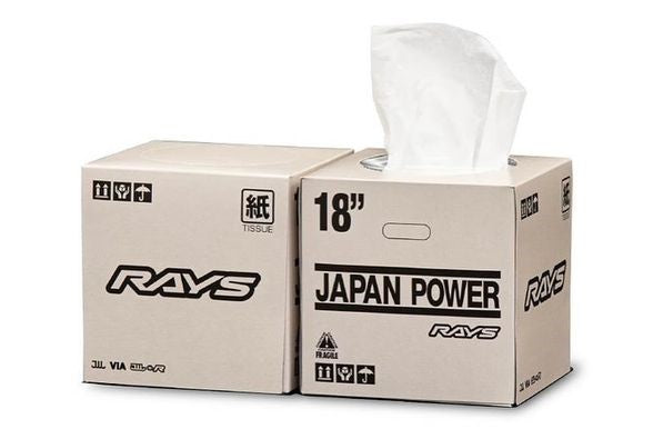 RAYS Wheel Tissue Box 24S Ivory 100% virgin pulp 160 sheets made in Japan