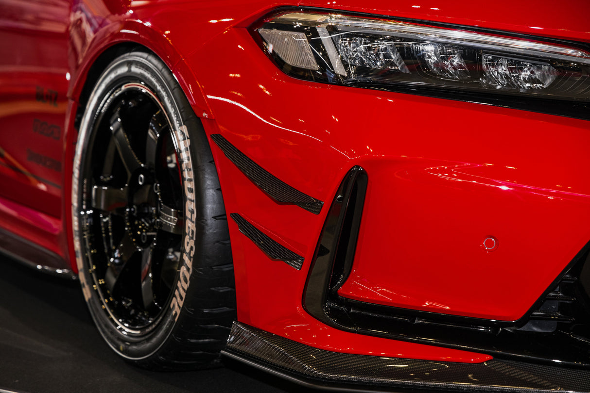 Varis ARISING-1 EVO carbon double canard set on 2023 Honda Civic Type R FL5