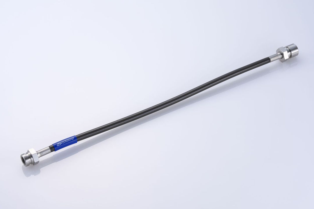 Replaces the factory rubber hose for more resistance to distortion during hard use. Stainless steel fittings and line improves safety and teflon outer coating imprDrivetrainSpoon Sports