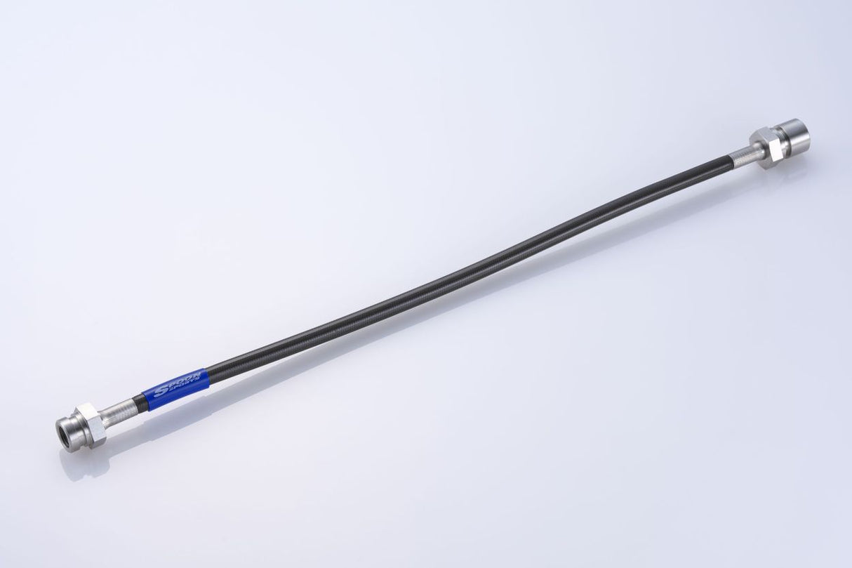Replaces the factory rubber hose for more resistance to distortion during hard use. Stainless steel fittings and line improves safety and teflon outer coating imprDrivetrainSpoon Sports