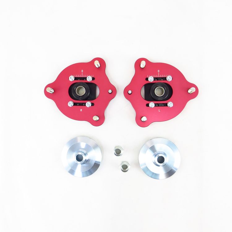 CAMBER ADJUSTABLE PILLOW-BALL UPPER MOUNT (FRONT)
RS-R 2017+Honda Civic Type R (FK8) Front Pillowball Upper Mounts
Part Number: XNSPH064PUF
CompatibCamber Adjustment PLateRS-R
