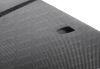 Seibon 12-13 Subaru BRZ carbon fiber gloss finish roof cover close-up