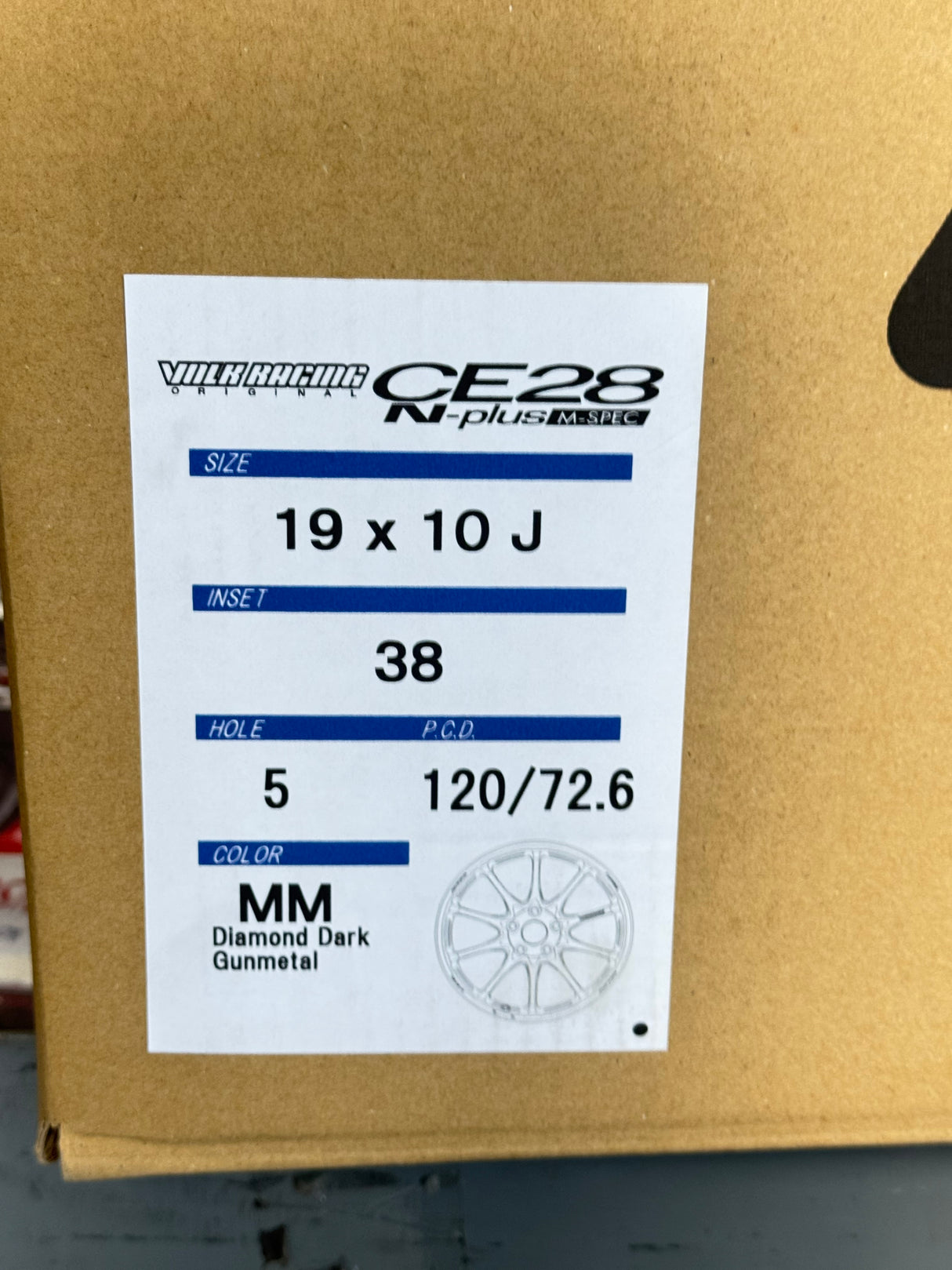 Volk Racing CE28N-Plus M-Spec 19x10.0 5x120 / Offset +38 (Face 3) *LMTLS Spec*
