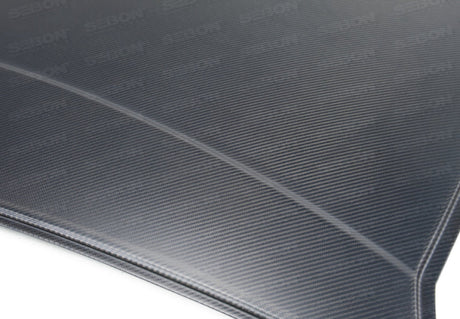 Seibon 12-13 BRZ/FRS carbon fiber roof panel with glossy finish and premium weave pattern