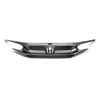 Seibon 16-18 Honda Civic OEM-style carbon fiber front grill with glossy clear coat finish