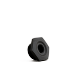 Hybrid Racing -8ORB to 1/8th NPT fuel rail adapter fitting with black anodized finish and E85 safe O-ring