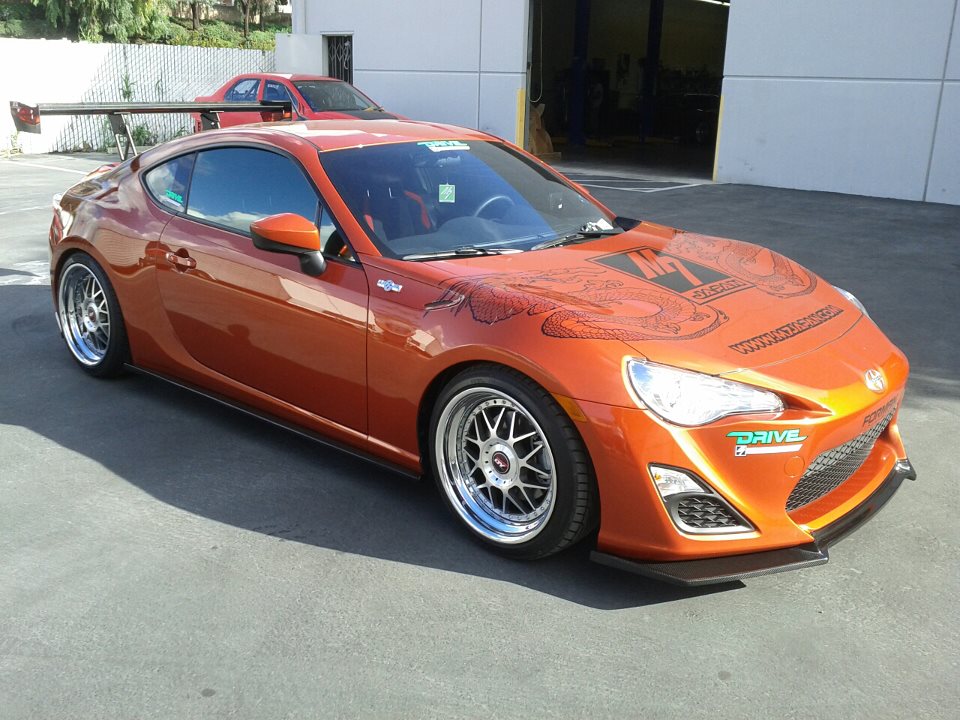 Scion FRS / Toyota GT86/ Subaru BRZ GT-250 Carbon Fiber Adjustable Wing 2013-2021 w. 11" Pedestals Set