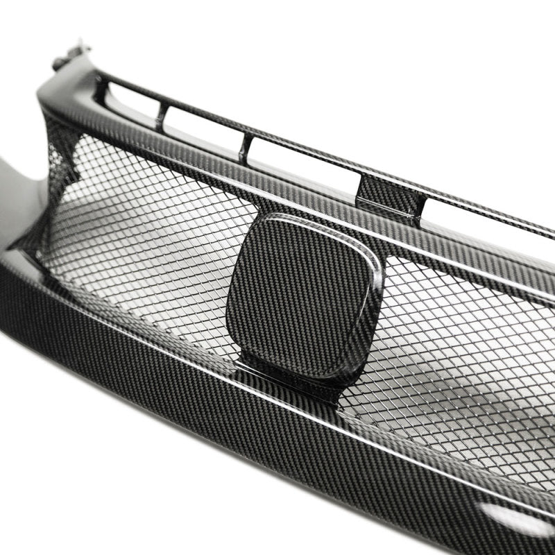 Seibon carbon fiber front grill for 2017-2020 Honda Civic Type R with glossy finish and mesh design