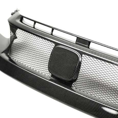 Seibon carbon fiber front grill for 2017-2020 Honda Civic Type R with glossy finish and mesh design