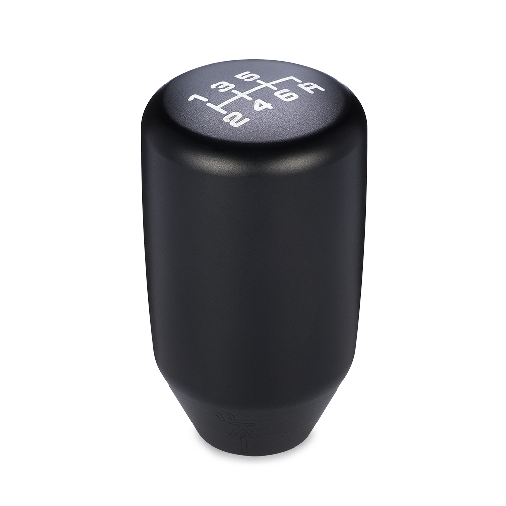 ESCO-T6 Shift Knob in satin black anodized 6061-T6 aluminum with Honda/Acura 6-speed gear pattern