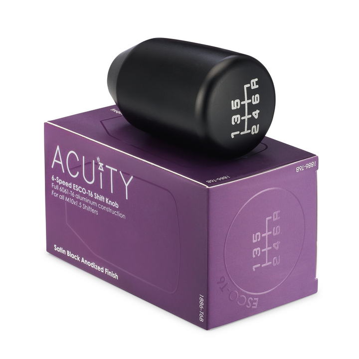 ACUITY ESCO-T6 Shift Knob in Satin Black Anodized Finish